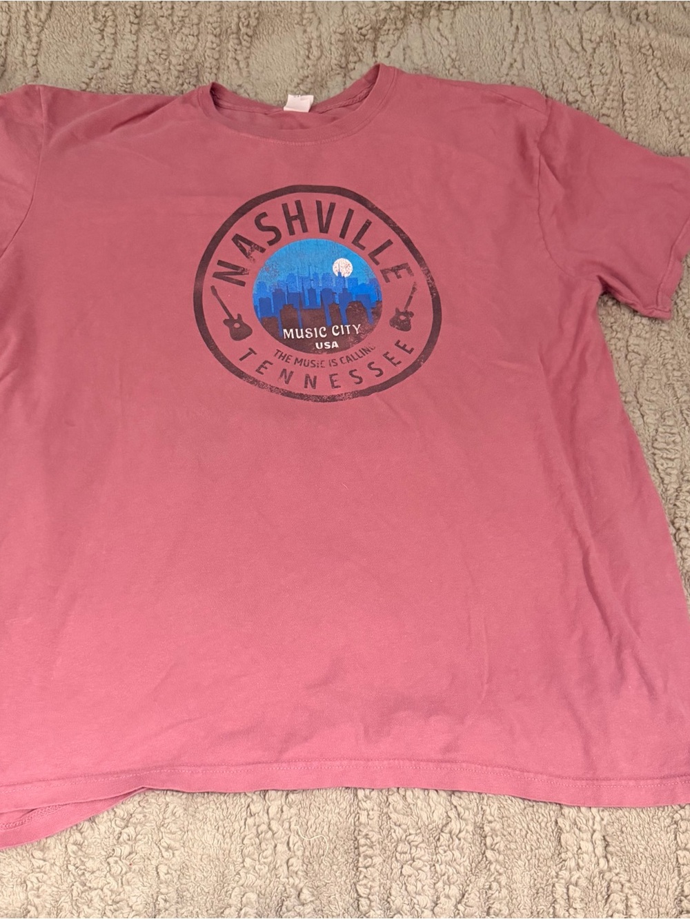Tultex Nashville Music City Tee - Rose Pink